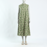 Ladies Green/Cream Dress CIARRA Fashion Fusion