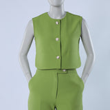 Alora Ladies Chartreuse Waistcoat ALORA Fashion Fusion