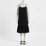 LADIES BLACK STRAPPY TIERED DRESS