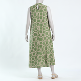 Ladies Green/Cream Dress CIARRA Fashion Fusion