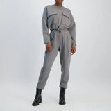 LADIES NOVA FASHION UTILITY CROPPED SWEATER