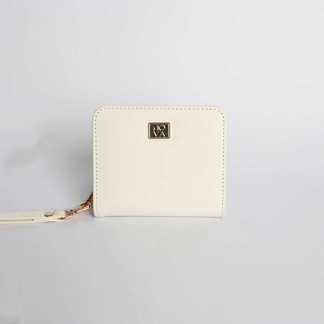 Mini Zip Around Wallet.Pu Strap Detail.