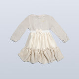 PRE GIRLS STONE SHIMMER TULLE DRESS WITH BOW