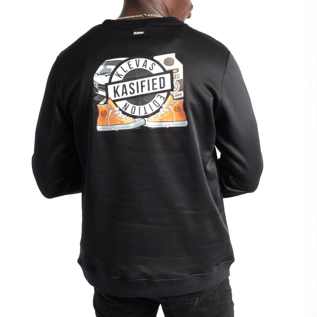 BRIGGS BLACK FRONT AND BACK PRINTED SWEATER (KASIFIED)