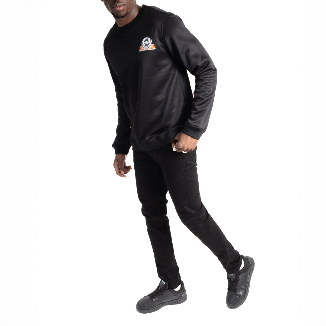 BRIGGS BLACK FRONT AND BACK PRINTED SWEATER (KASIFIED)