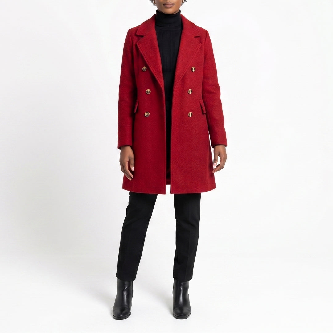 LADIES BURGUNDY COAT