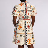 LADIES PRINTED LINEN DRESS