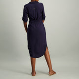 LADIES DANIEL HECHTER LONG SLEEVE DRESS WITH  BOTTON DETAIL - Fashion Fusion 249.00 Fashion Fusion