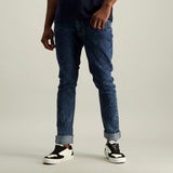 Denim Jeans With Rip And Repair Detail. - Fashion Fusion 179.00 Fashion Fusion