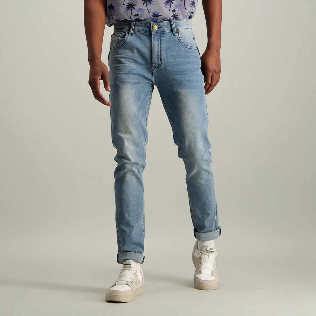 LIGHT WASH TAPE DETAIL JEANS - Fashion Fusion 369.00 Fashion Fusion