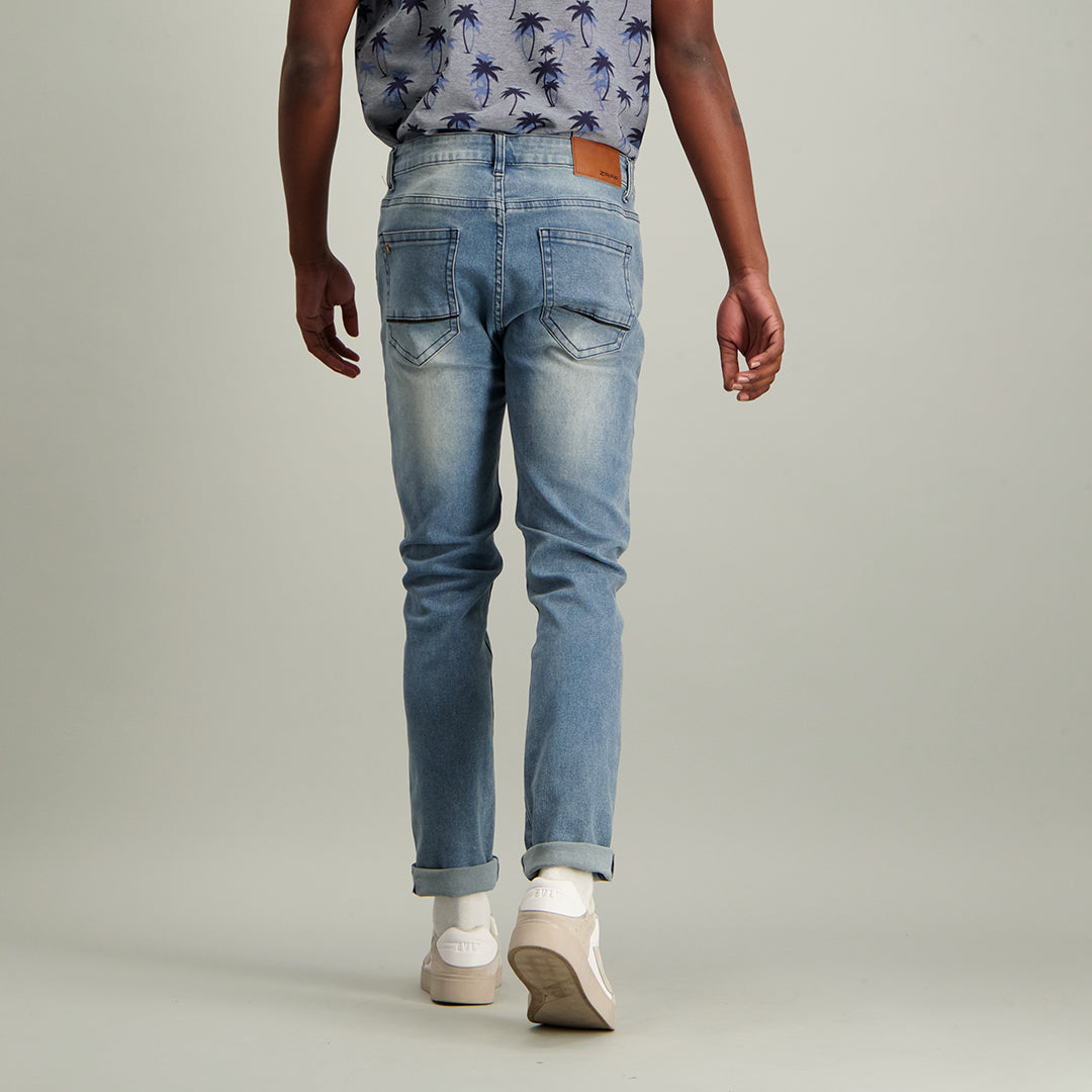 LIGHT WASH TAPE DETAIL JEANS - Fashion Fusion 369.00 Fashion Fusion